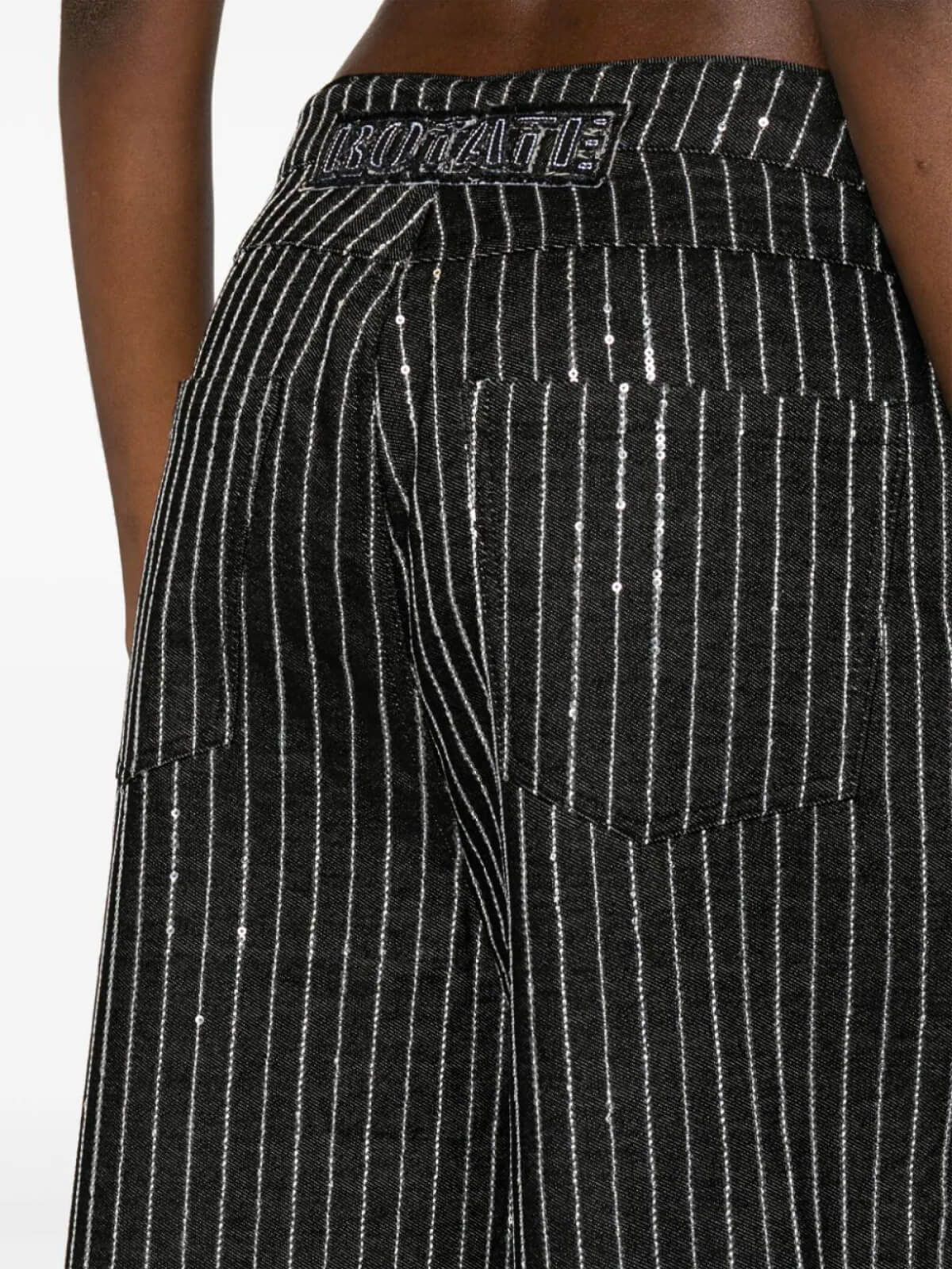 Striped Wide Leg Trousers - Image 4